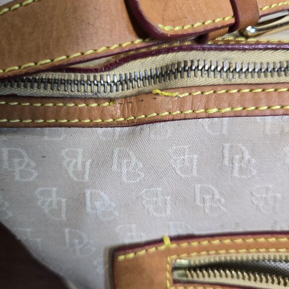 Dooney & Bourke Vintage Signature Monogram Canvas & Leather Shoulder Bag - Picture 6 of 12